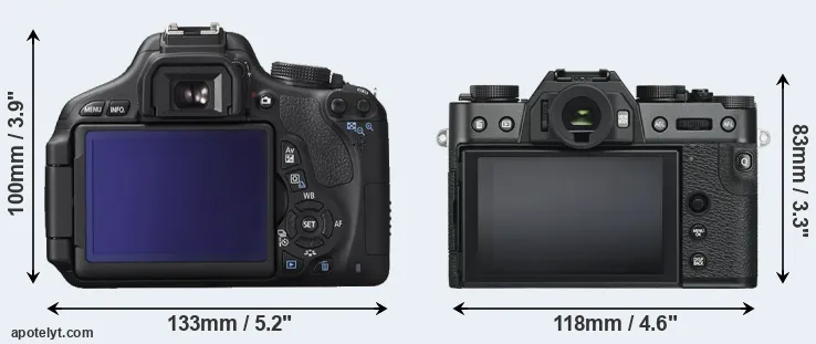 Comparison T3i or X-T30 rear