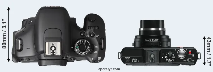 Compare T3i versus D-LUX 5 top