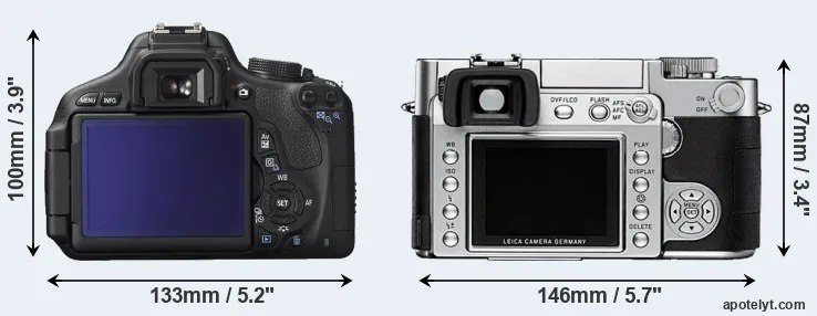 Comparison T3i or Digilux 3 rear