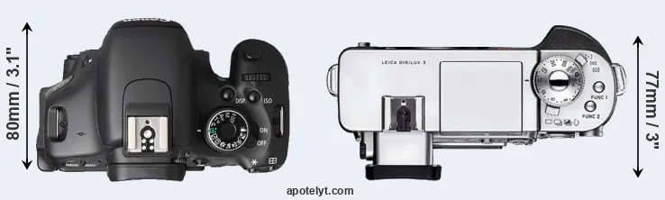 Compare T3i versus Digilux 3 top