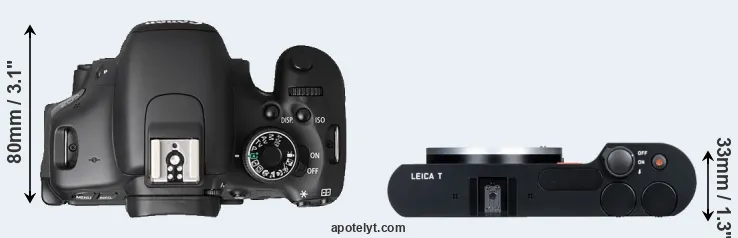 Compare T3i versus T Typ 701 top