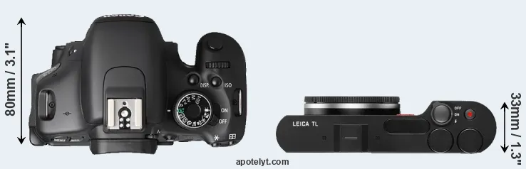 Compare T3i versus TL top