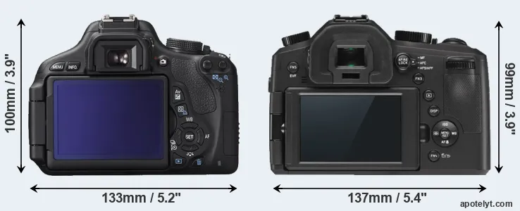 Comparison T3i or V-LUX Typ 114 rear