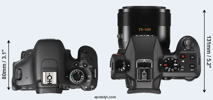 Compare T3i versus V-LUX Typ 114 top