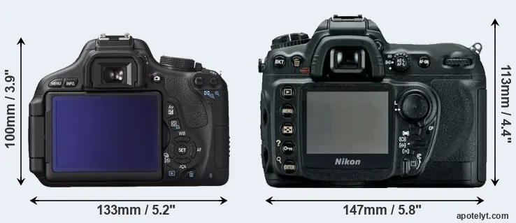 Comparison T3i or D200 rear