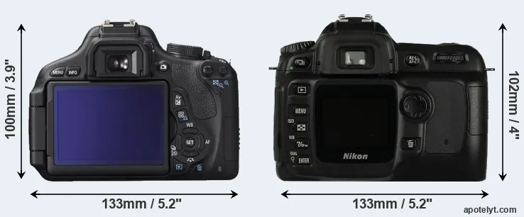 Comparison T3i or D50 rear