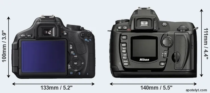 Comparison T3i or D70 rear