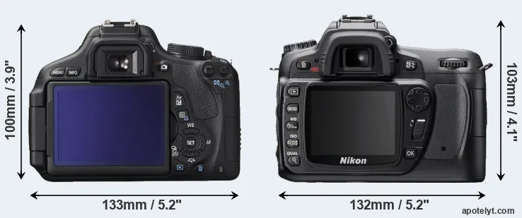 Comparison T3i or D80 rear