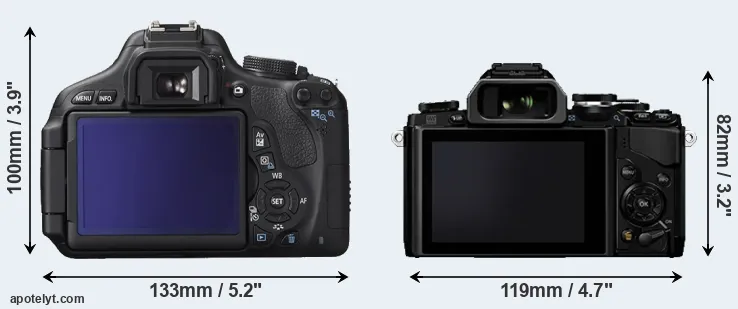 Comparison T3i or E-M10 rear