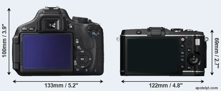 Comparison T3i or E-P3 rear
