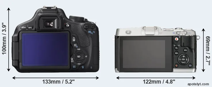 Comparison T3i or E-P5 rear