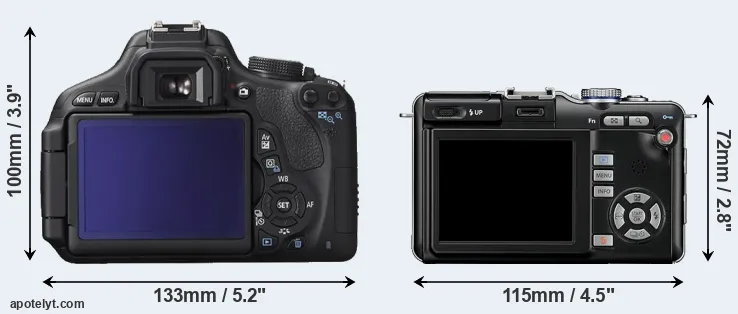 Comparison T3i or E-PL1 rear