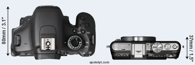 Compare T3i versus E-PL3 top