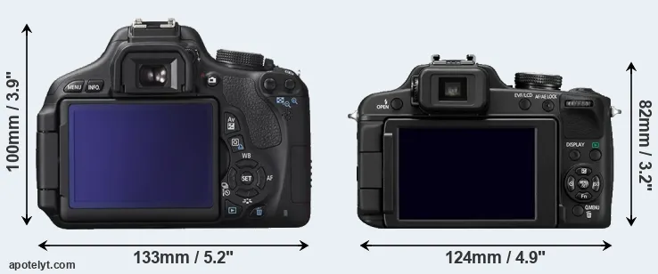 Comparison T3i or FZ100 rear