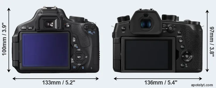 Comparison T3i or FZ1000 II rear