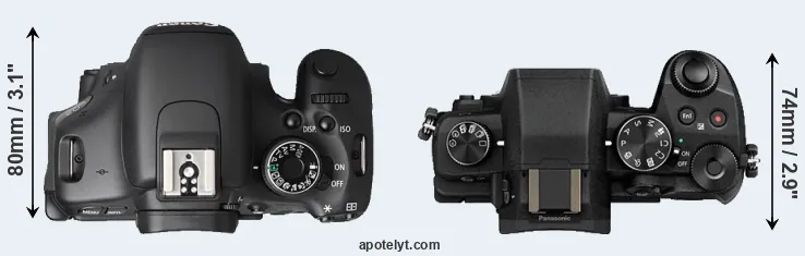 Compare T3i versus G80 top