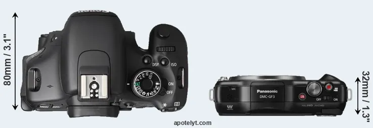 Compare T3i versus GF3 top