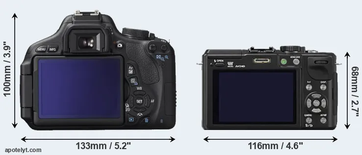 Comparison T3i or GX1 rear
