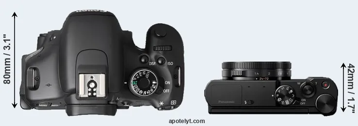Compare T3i versus LX10 top