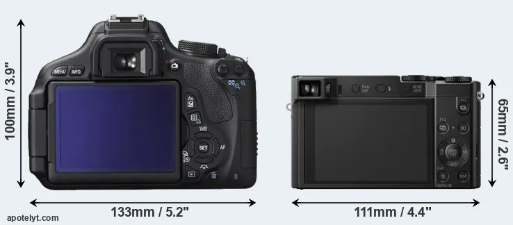 Comparison T3i or ZS100 rear