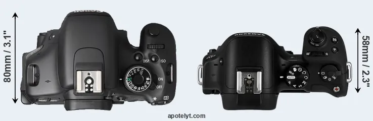 Compare T3i versus NX30 top
