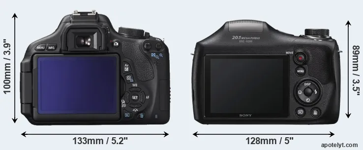 Comparison T3i or H300 rear