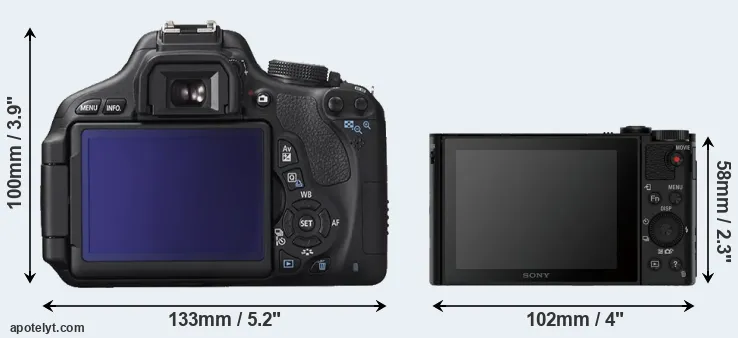 Comparison T3i or HX90V rear