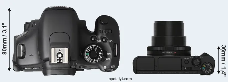 Compare T3i versus HX90V top