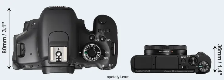 Compare T3i versus HX99 top