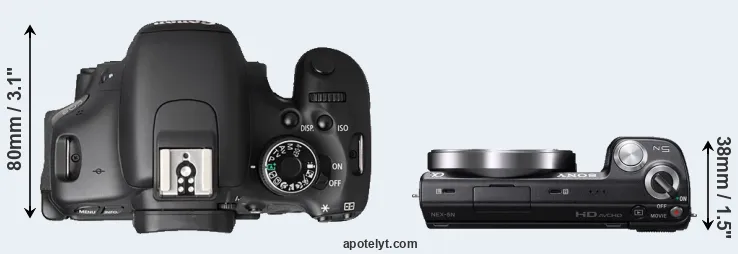 Compare T3i versus NEX-5N top