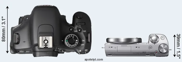 Compare T3i versus NEX-5T top