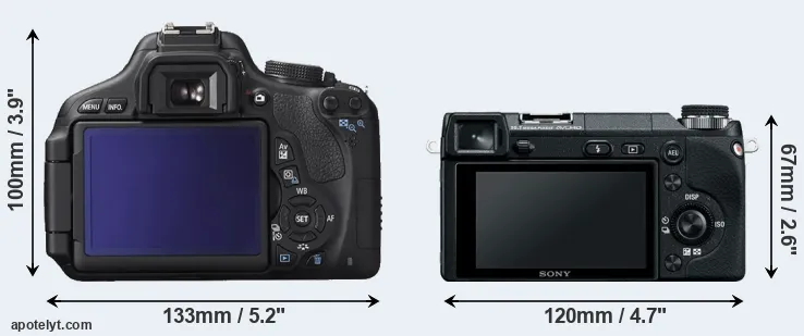 Comparison T3i or NEX-6 rear