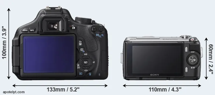 Comparison T3i or NEX-C3 rear