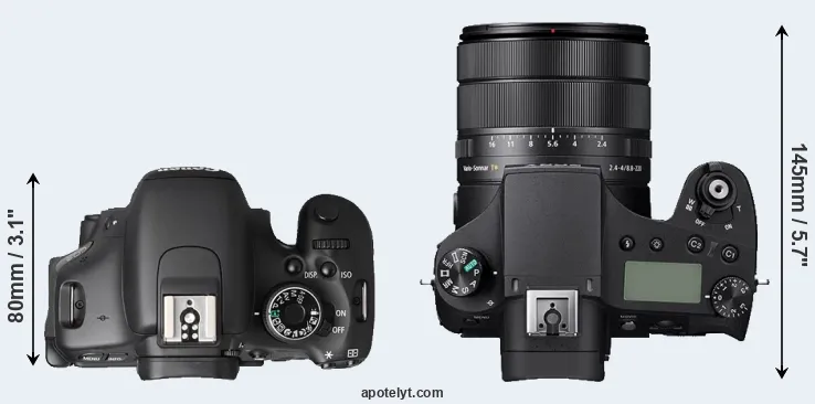 Compare T3i versus RX10 IV top