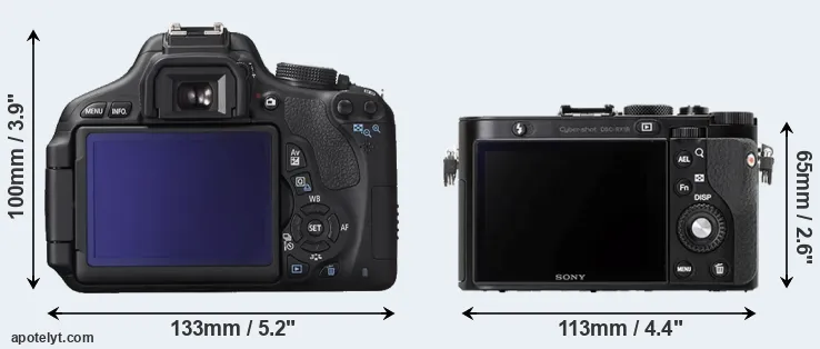 Comparison T3i or RX1R rear