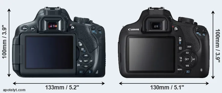 Comparison T4i or T5 rear
