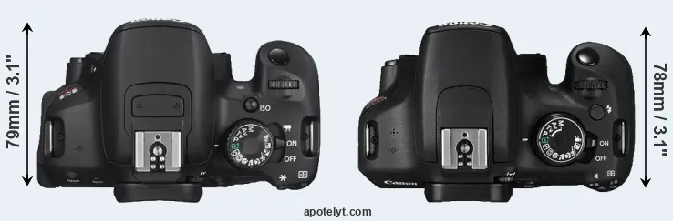 Compare T4i versus T5 top