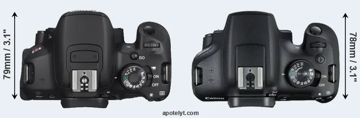 Compare T4i versus T7 top