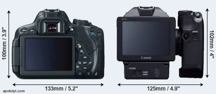 Comparison T4i or XC10 rear