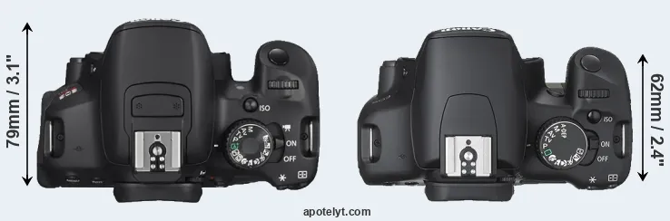 Compare T4i versus XSi top