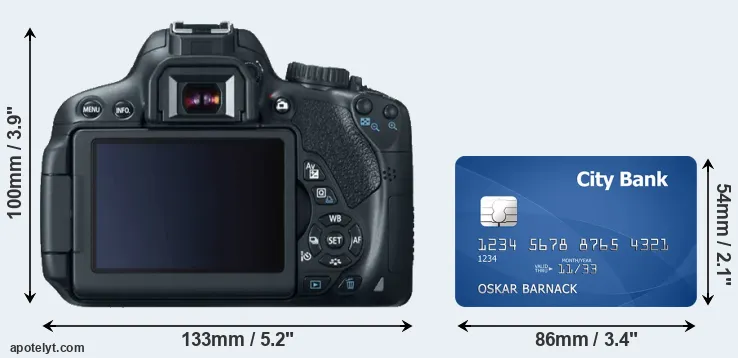 T4i and credit card rear side