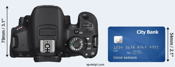 T4i versus credit card top view