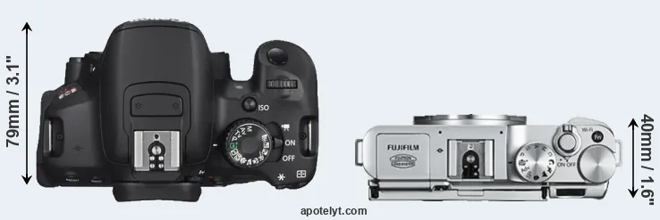 Compare T4i versus X-A2 top