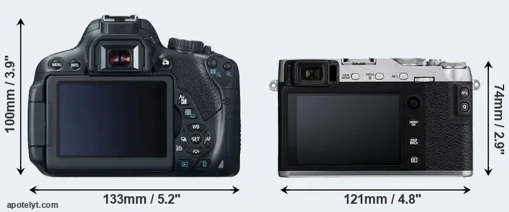 Comparison T4i or X-E3 rear
