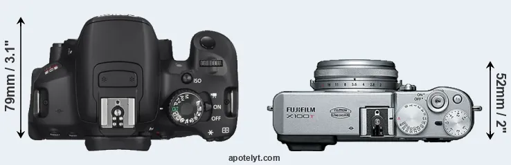 Compare T4i versus X100T top