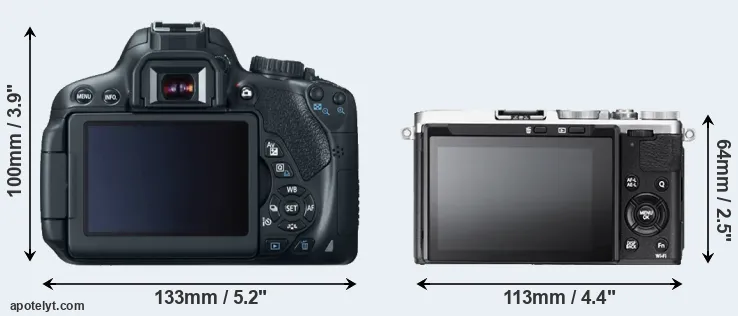 Comparison T4i or X70 rear