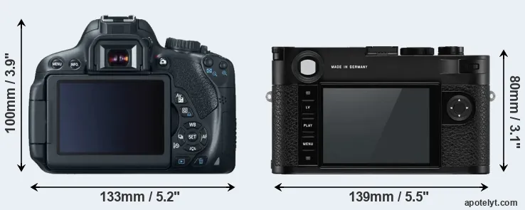 Comparison T4i or M10-P rear