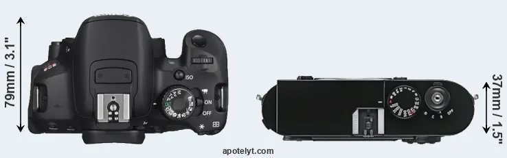 Compare T4i versus M9 top