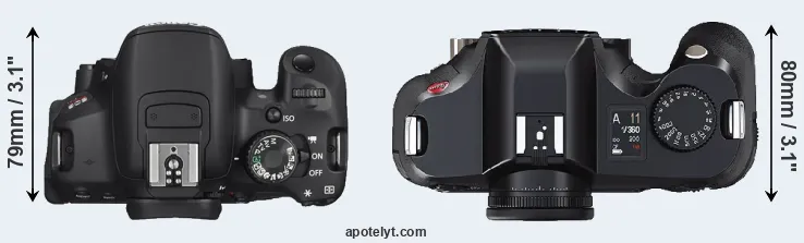 Compare T4i versus S2 top