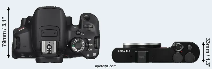 Compare T4i versus TL2 top